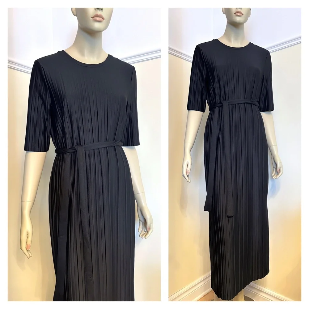 Selected Femme plisse midi dress - Picture 2 of 15